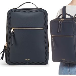 Calpak Kaya Faux Leather Laptop Backpack